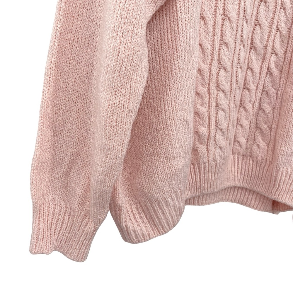 Karen Scott Women's Pink Cable Knit Sweater Size 2X - Picture 6 of 7